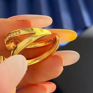 Dior Butterfly Oblique Crystal Ring